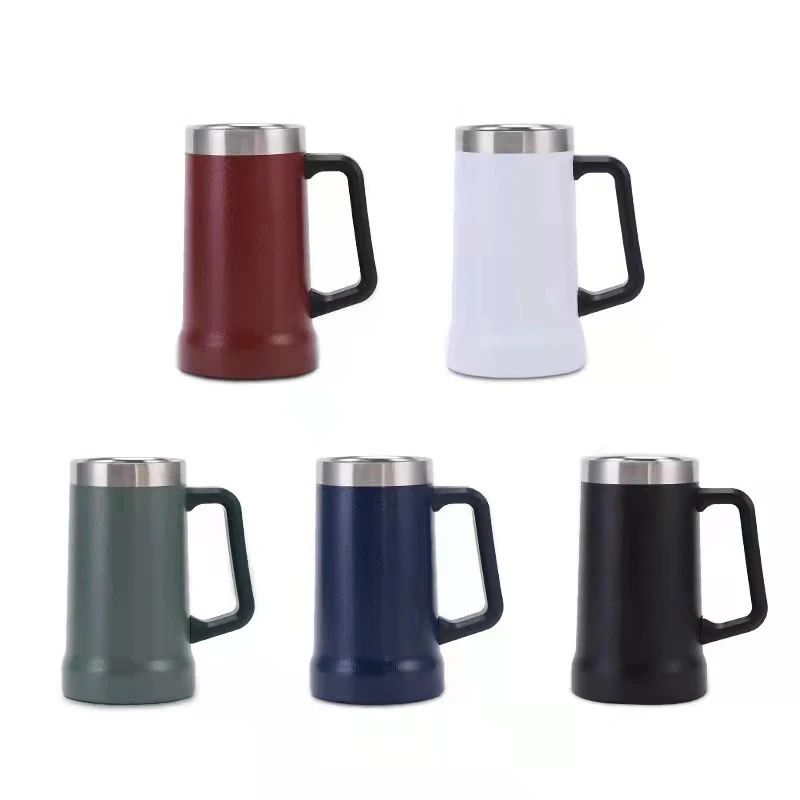 

Wholesale 700ml Low Moq Thermos Beer Tankard Stanley Coffee Beer Travel Mug Double Wall Stainless Steel Vacuum Insulation Cup, Customized color