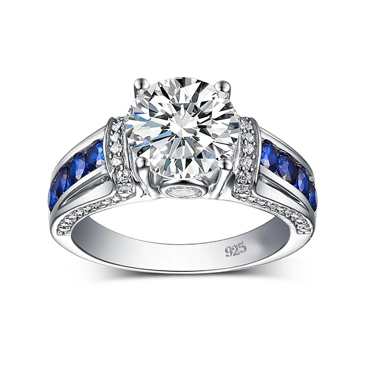 

Moissanite Ring Platinum Plated Silver 925 2ct D Color VVS1 Women Eternity Diamond 10k 14k 18k real gold Rings for Wife Gift