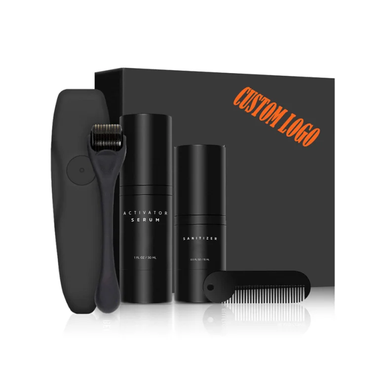 

Private label man beard growth activator serum kit beard roller beard growth kit