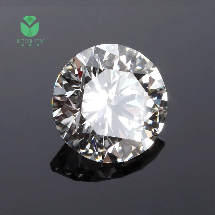 

round shape white color synthetic loose diamond hpht cvd lab grown diamond wholesale price per carat, Def