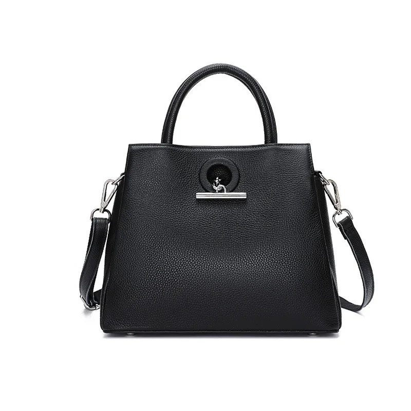 

Manufacturer Trendy Genuine Leather Luxury Bags Women Handbags Shoulder Women Hand Bags, Black, brown, wine red