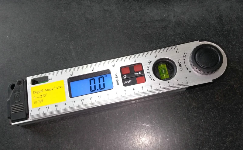 专业数字校准量角器泡沫测斜仪迷你角度水平仪铝数字测角仪