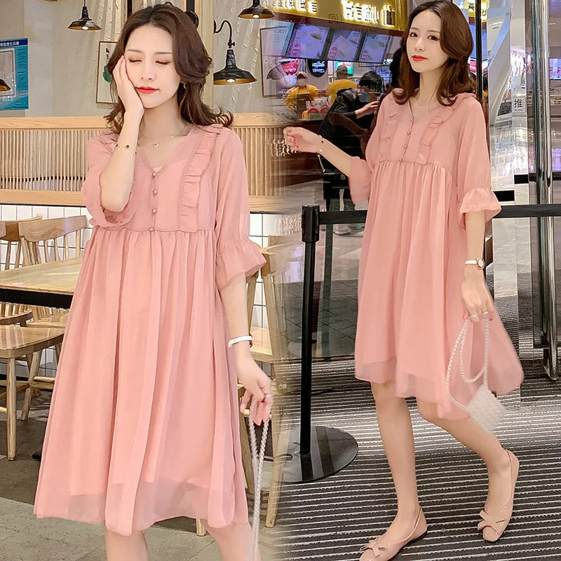

Summer New Short-Sleeved hammock Two-Piece Maternity Dress, Picture