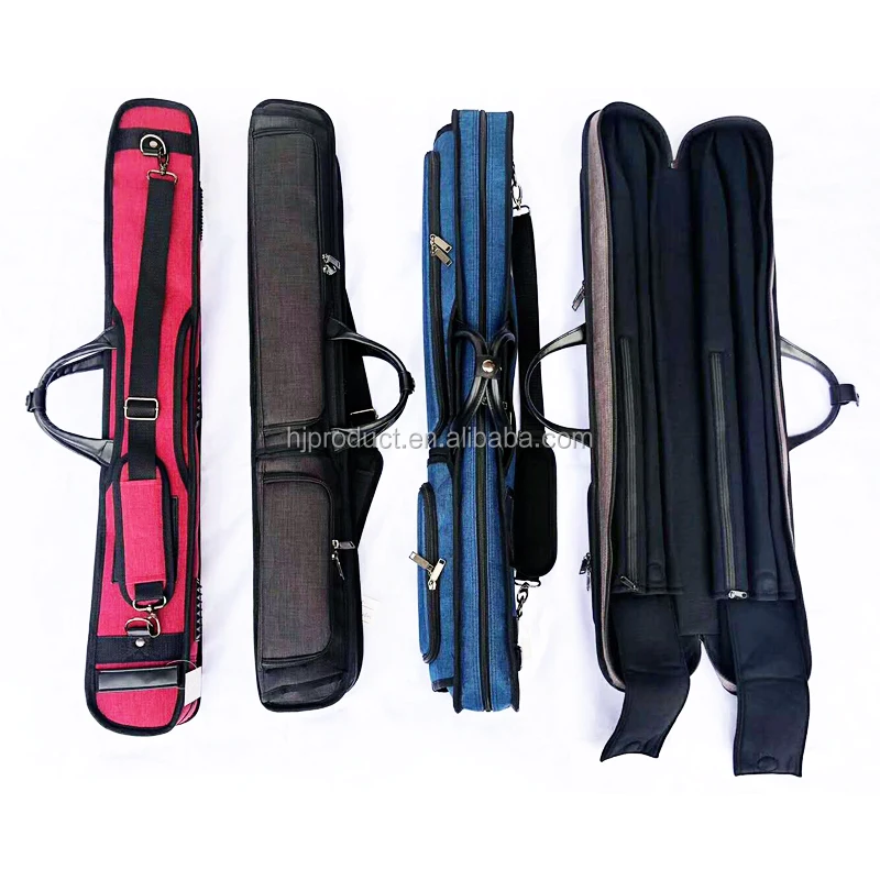 1/2 3X5 Hard Pool Cue Billiard Stick Carrying Case Carrying Shoulder Bag Holder