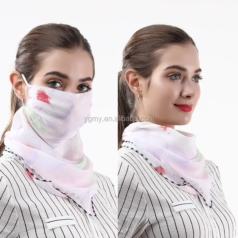 Ice Silk Face Scarf Sun Protection Thin Uv Protection Half Face Head