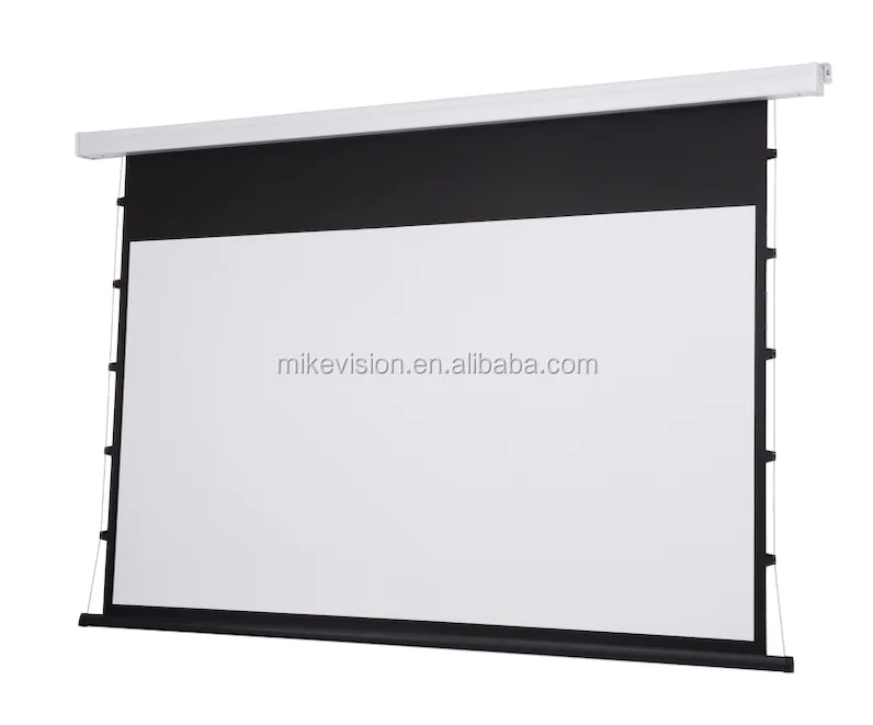 

150'' Luxury Tab Tensioned Screen/Arc Tensioned Projector Screen/Motorized Tab Tensioned Screen with luxury remote control