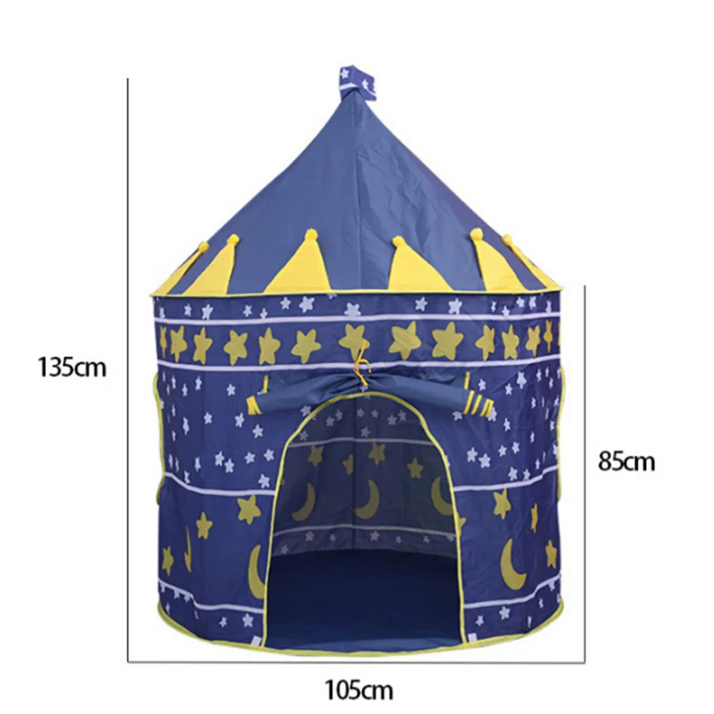 

bell tent Portable Foldable Tipi Prince Folding Tent Children Boy Cubby Play House Kids Gifts Outdoor Toy Tents Castle, Polychromatic