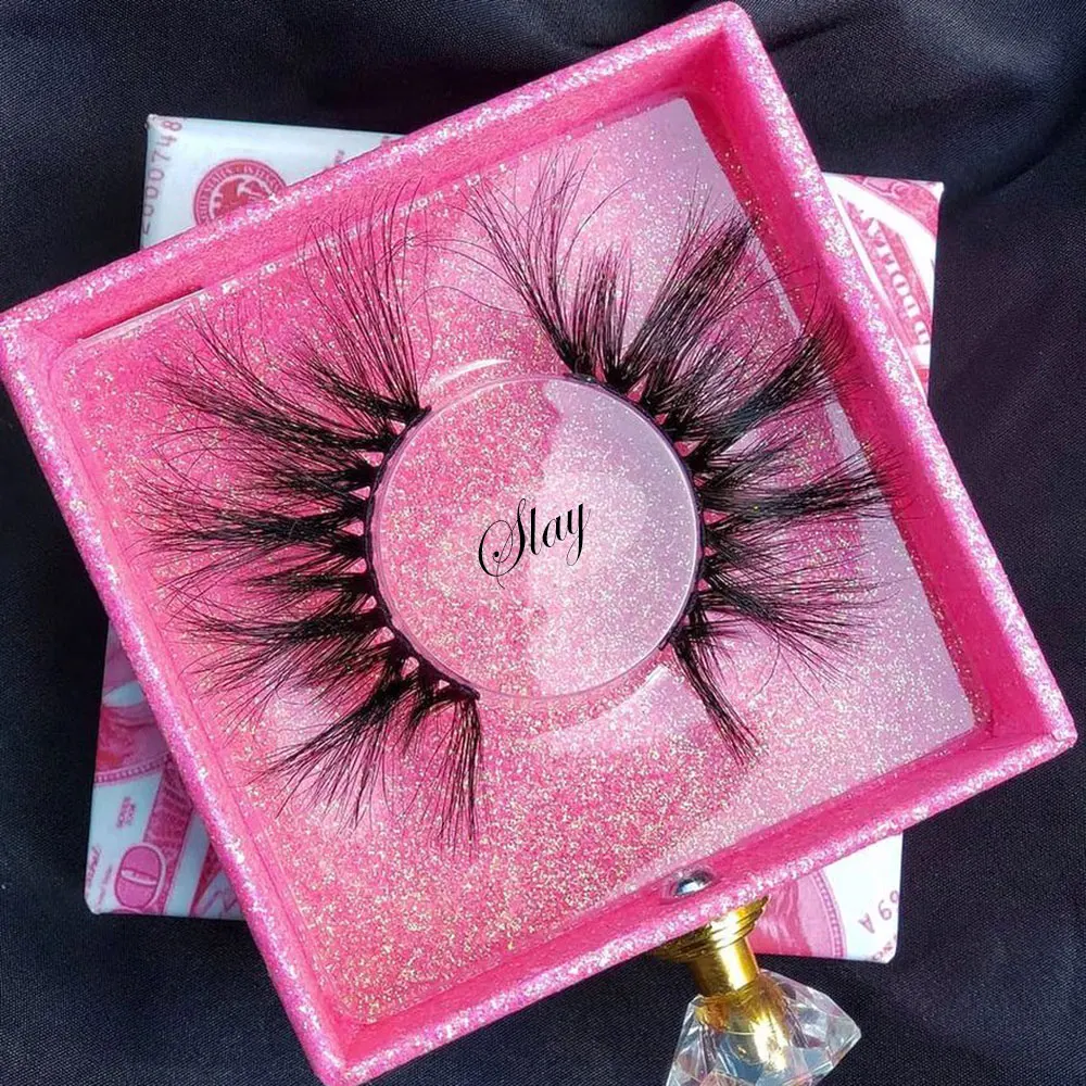 

Custom Logo Packaging 25 mm 3d mink eyelash Private Label Full Strip mink eyelashes wholesale 22mm Real Mink Eyelashes