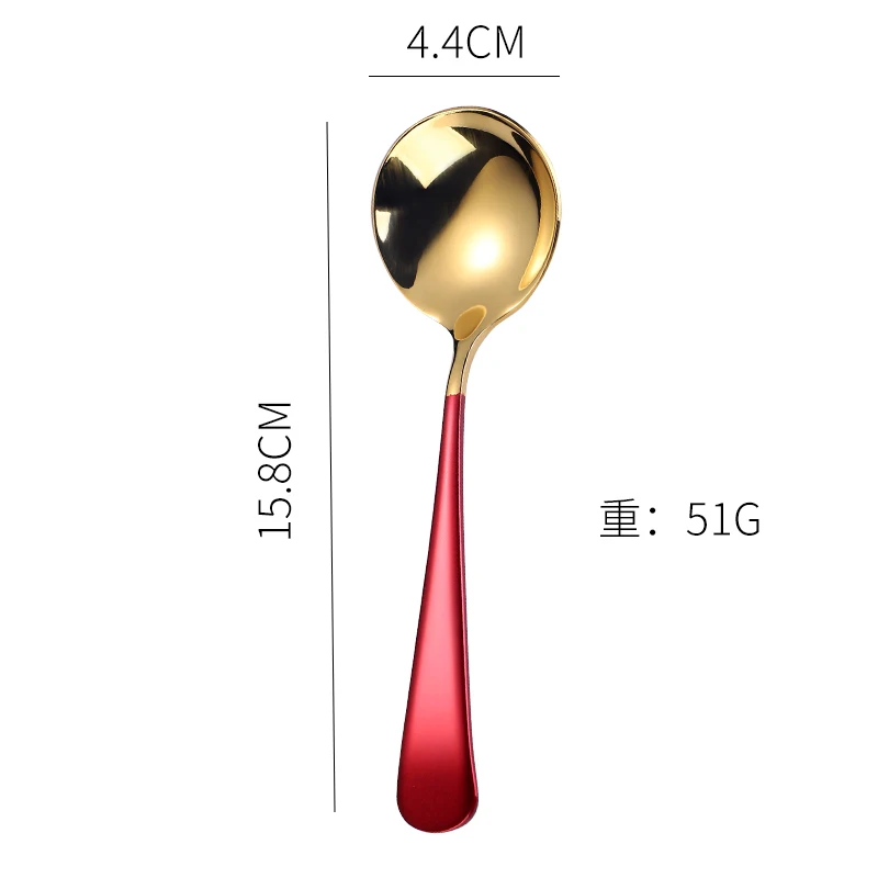 

Wholesale restaurant hotel wedding birthday party cutlery set spoon, Silver,gold,rose gold,black,pink/white/black/red/blue/dark green &gold