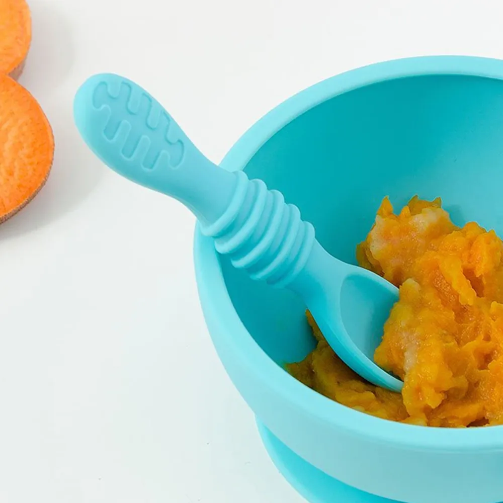 BHD BPA free Soft and Flexible First Stage Feeding Silicone Spoon For Baby