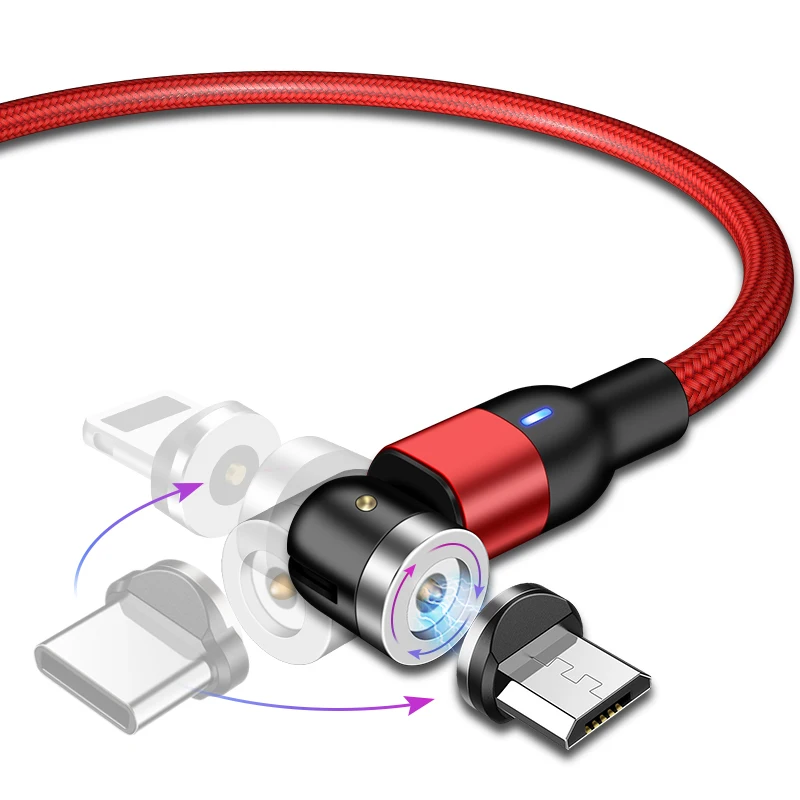 

5v 2.4a 3in1 8pin 90 degree right angle braided micro custom type-c retractable micro charger data usb cable