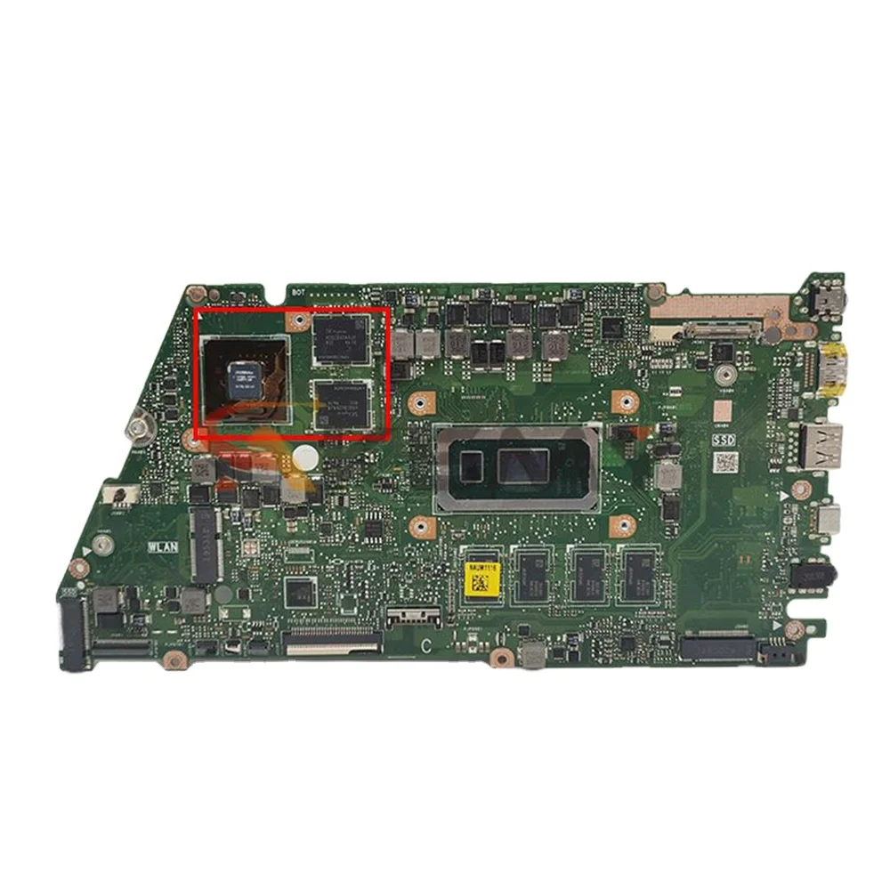 

X421FPY mainboard I7-10510U CPU 8G RAM MX150 (V2G) For asus VivoBook X421 X421F X421FL X421FP X421FAY X421FPY Laptop motherboard