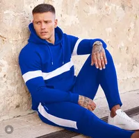 

Custom logo Solid color men sweatsuit sets Wholesale jogging suits mens sweatsuit sets tracksuits for men