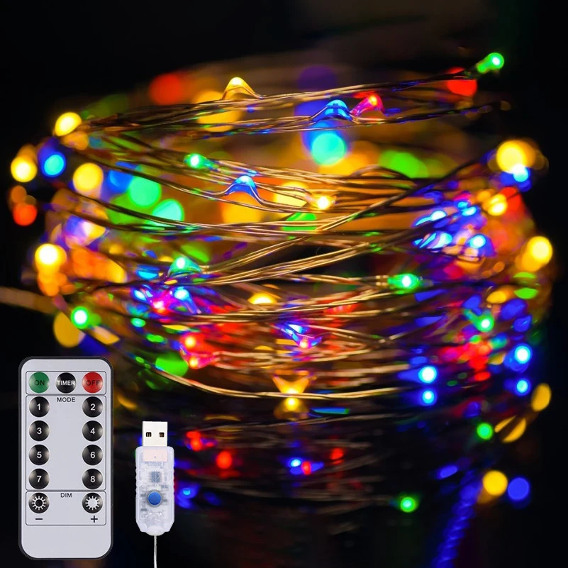 twinkly smart christmas tree lights controller 12m USB plug remote control led Christmas lights decoration string lights