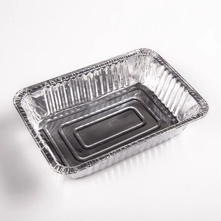 product sturdy and durable full size deep aluminum foil roasting  steam table pans 1000ml square baking foil pans pack of 4-1