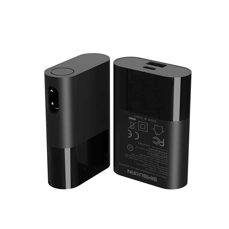 

dual USB PD 65W 65 watts 15V 4A 20V3A adapter type c hub Phone notebook pd adapter pd c port wireless cell phone charger, Black,silver