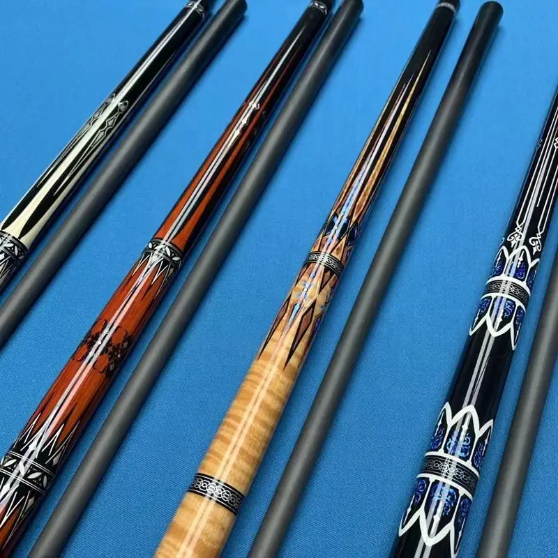 Premium  High-tech Yfen Carbon Fiber  Shaft Maple Butt 12.5mm Tip  Handmade Billiard Pool Cue  with Extension for Sale