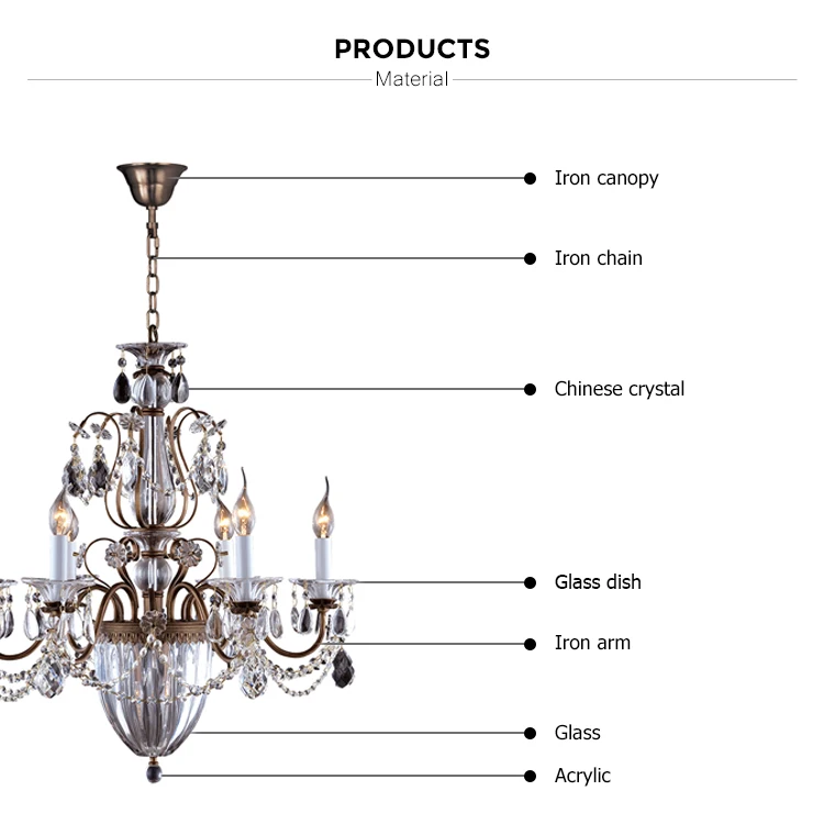 crystal gold pendant lamp chandelier