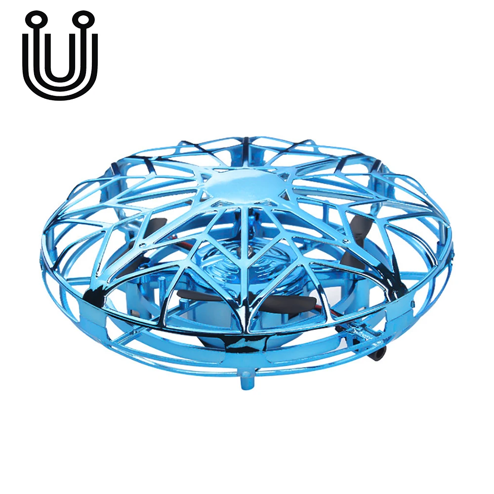 

HOSHI UFO Drone Mini Hand Control Drone Quadrocopter Drone Infrared Induction Aircraft RC Flying Toys For Kids flynova, Blue/red/gold/black