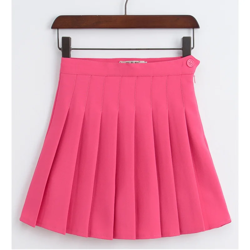 

2021 New half-length skirt Korean style college Summer women casual skirt all-fitting tennis skirt, As picture
