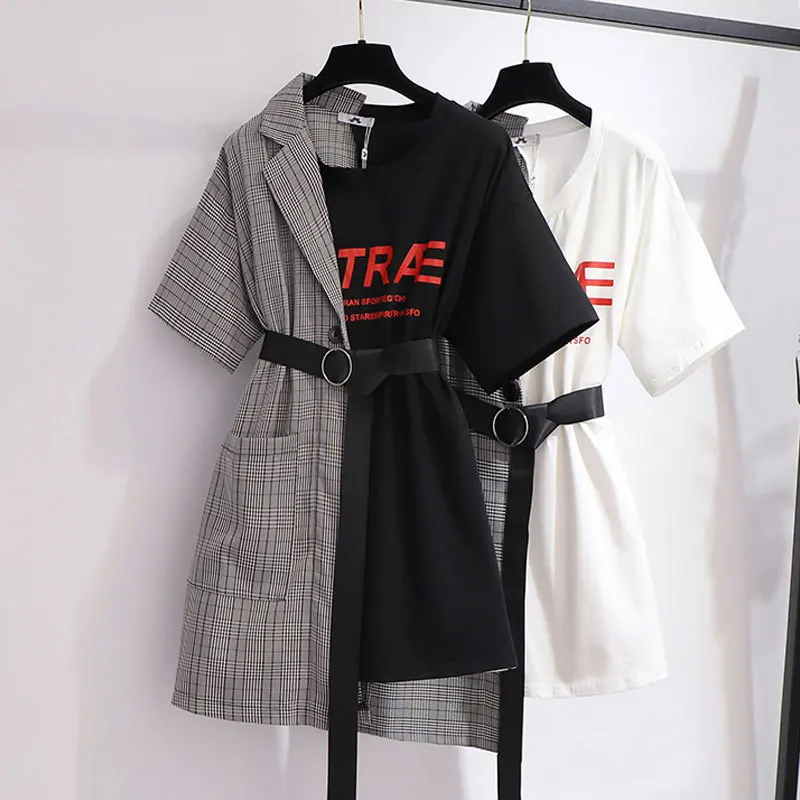 

2021 Wholesale Boutique Plus Size Fashion Women Summer Clothes T Shirt Dress