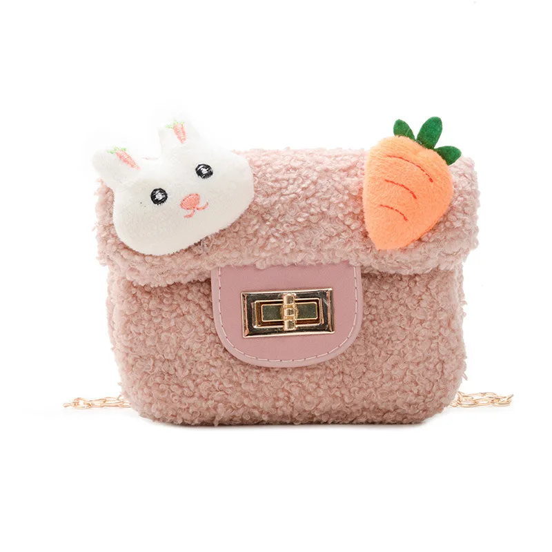 

New Mini Children Rabbit Chain Messenger Shoulder Bags kids Fashion Girls Trendy Small Handbags Square crossbody Bag for Women, 6 colors