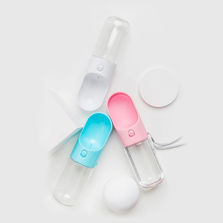 

2021 Customized Recycle Water Dispenser Feeder Leak Proof Tricolor Plastic Pet Drinking Water Bottle