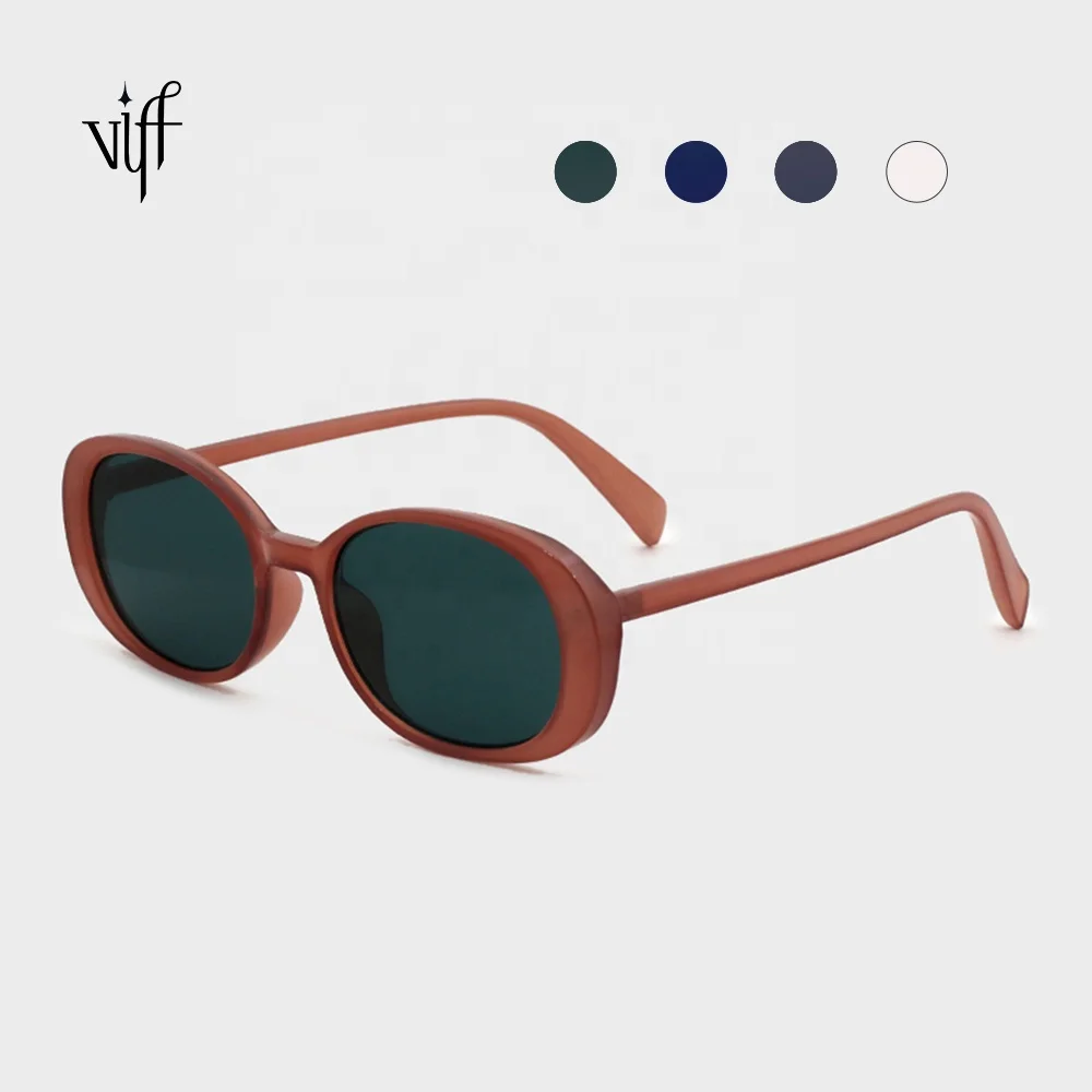 

VIFF Wholesale Shades Sunglasses HP20042 Eye-catching Oval Plastic Frame Custom Logo Retro Sun Glasses