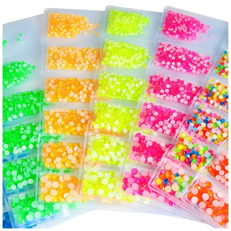 

Yantuo Bling Ss6-ss20 Non Hotfix UV Neon Rhinestones Six Blanks for Nail Art Decoration Mixed Sizes Glass Crystal High Grade