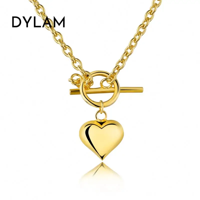 

Dylam Heart Shape Interlocking Stackable Love Couple Ins Style Choker Pendant Christmas Gift s925 Silver Necklace