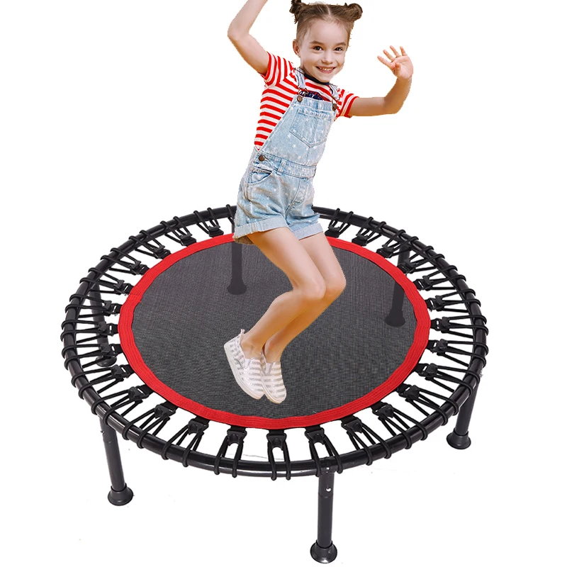 

Home Fitness Equipment New design Indoor Fitness Kids Safety Round Jumpingbed Mini Trampoline
