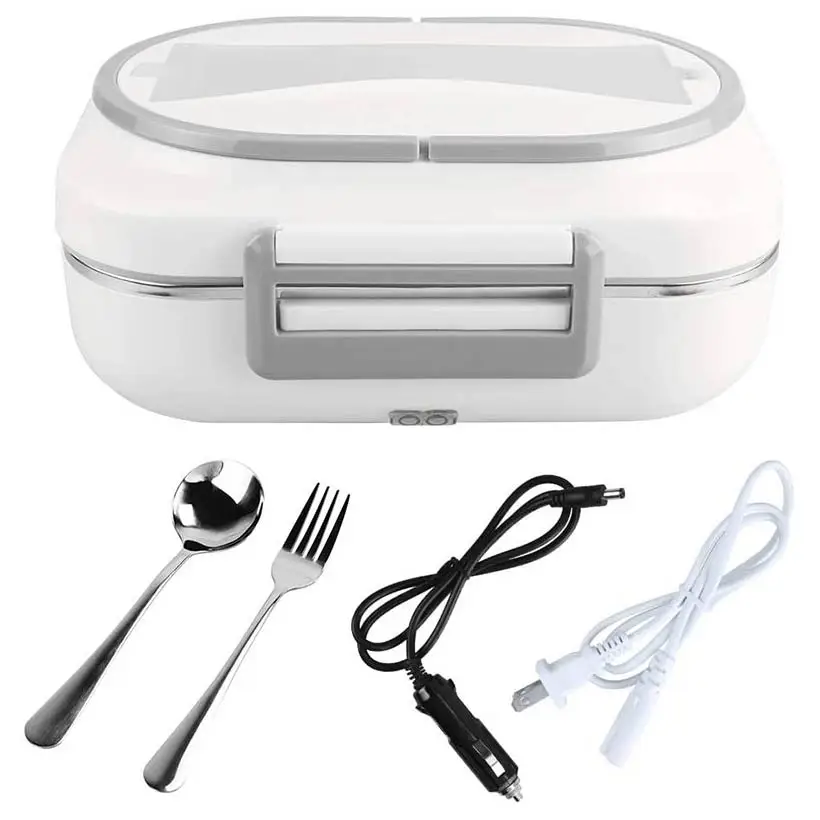 

Oem Top Quality Car and Home 110v 220v 12v 24v Self Heating Food Warmer Stainless Steel Electric Lunch Box with Soup Fork, Blue,pink,green,gray,rose pink