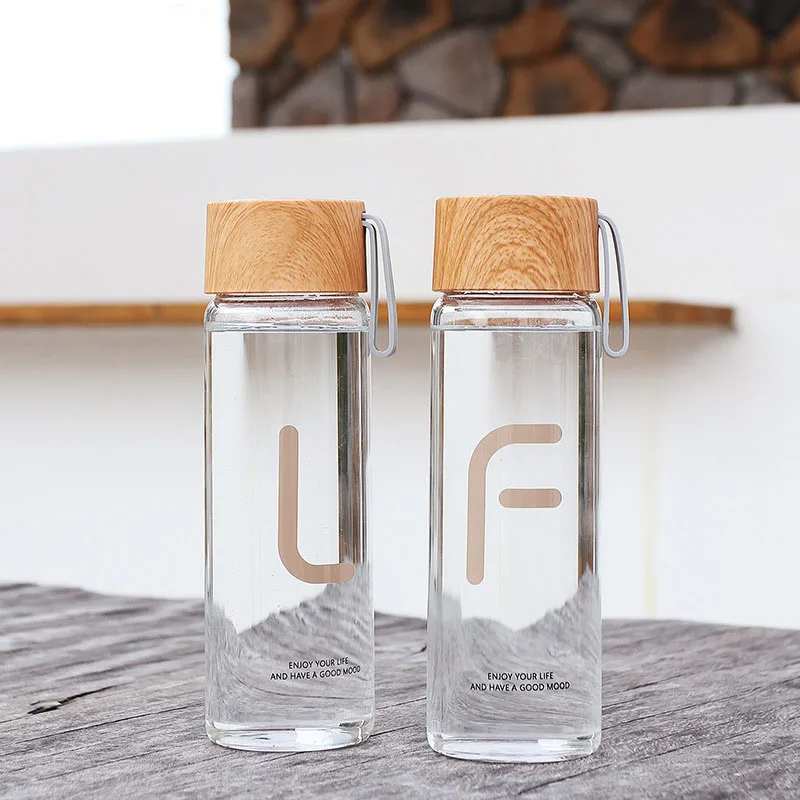 

360ml Scrub Glass Outdoor Sports Portable cup Round Leakproof Travel Carrying Water Bottle Drinkware