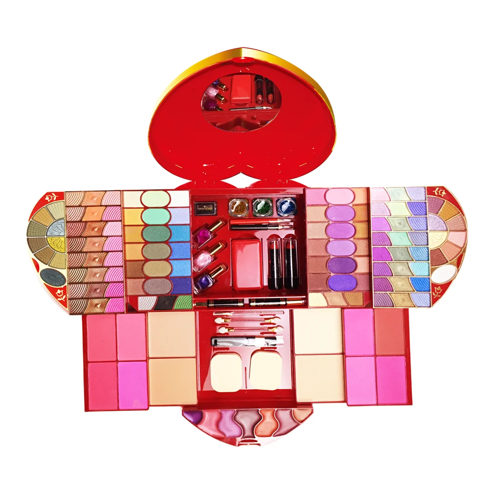
Makeup Kit Makeup Set Multi Color Blush Concealer Lip Gloss Eyeshadow Palette Box Brush For Women Cosmetic Set AP3015W 