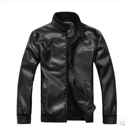 

2020 New Men's Leather Clothing Wholesale Foreign Trade Men's Slim Fit Motorcycle Style Men's Leather Jacket, Picture