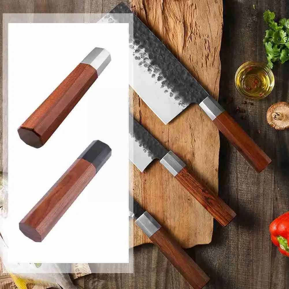

Japanese Chef Knife Handle DIY Kitchen Knives ECO Friendly natural African Wood Knife Making Details Accessories Octagonal