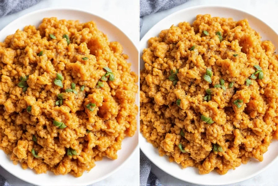 Side-by-side comparison of properly seasoned dish versus under-seasoned dish