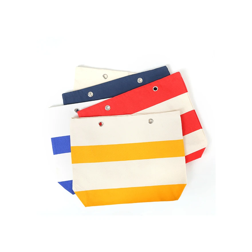 

Manufacturer well made striped beach large capacity canvas bag