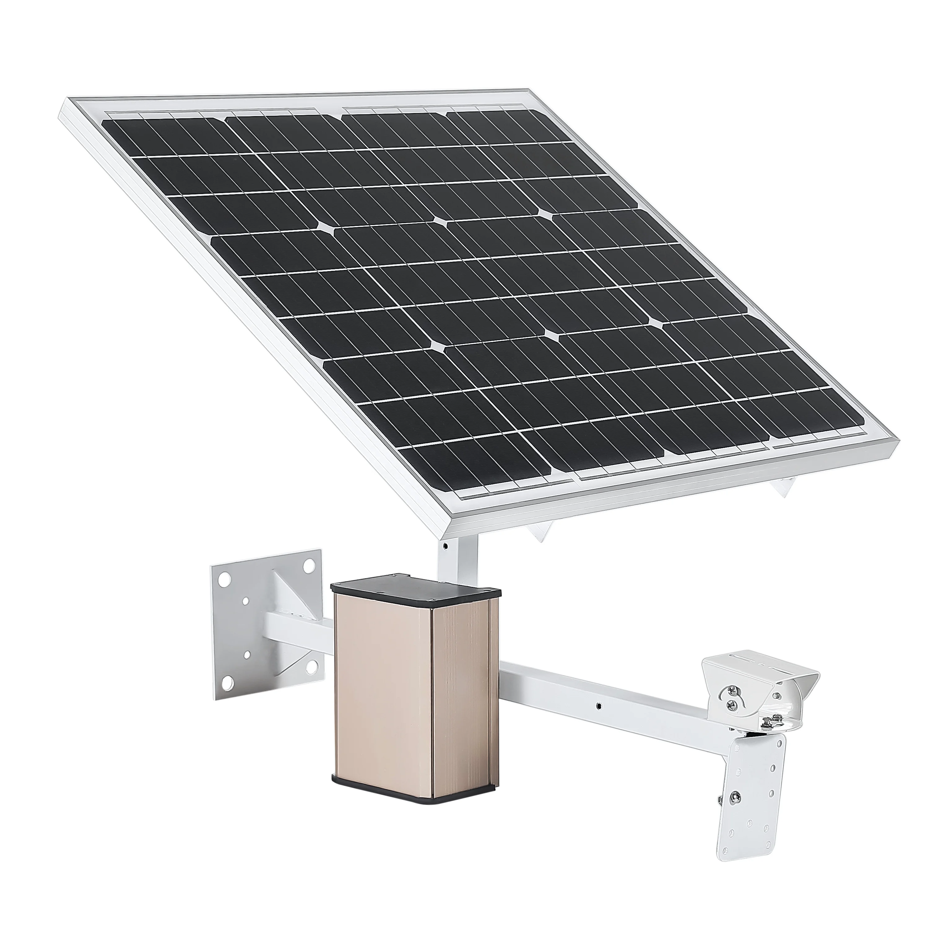 

Factory price 60W 40A Solar Panel DC12V Lithium Battery 4G Wireless SIM Card Solar Security system