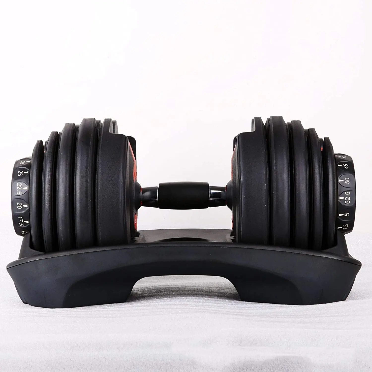 

24kg 52.5LB Fitness Equipment Free Logo Custom Adjustable Dumbbell Set, Red+black/yellow+black/purple+black/all black