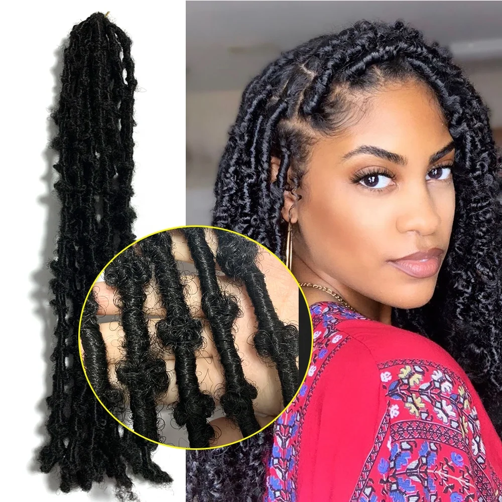 

Butterfly Locs Synthetic Water Wave Afro Kinky Twist 24inch Black Crochet Braid Hair Extension butterfly locs crochet hair color, Black color (accepted customerized)