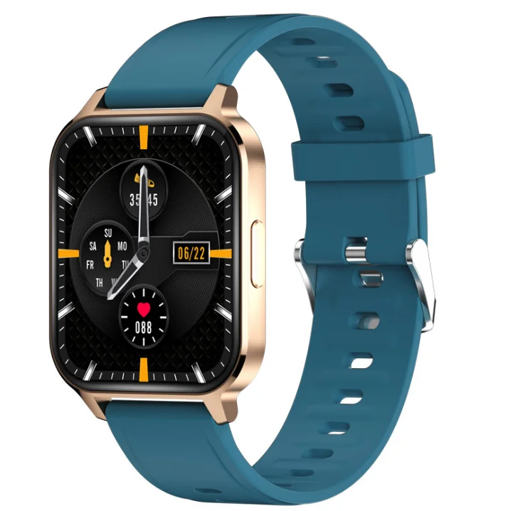 

New Gearvita Q18 Smart Watch 1.75 Inch Full Touch Screen DIY Dial Blood Pressure ECG Heart Rate Smartwatch VS DTX, Green,black