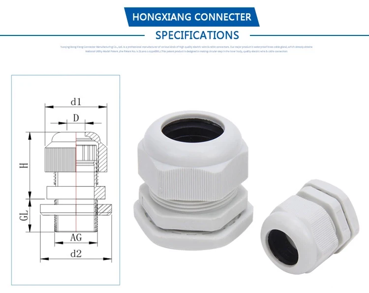 Best Quality Cable Gland Specification Gray Cable Gland Grey Cable