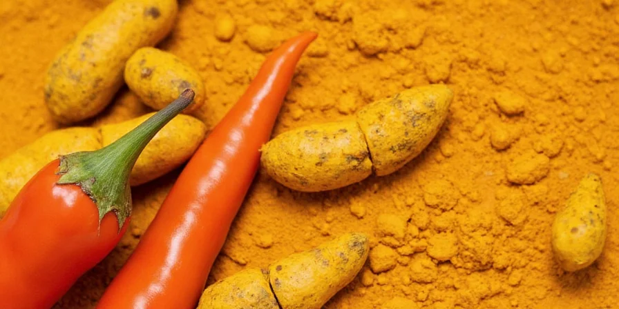 Chef sautéing turmeric in olive oil