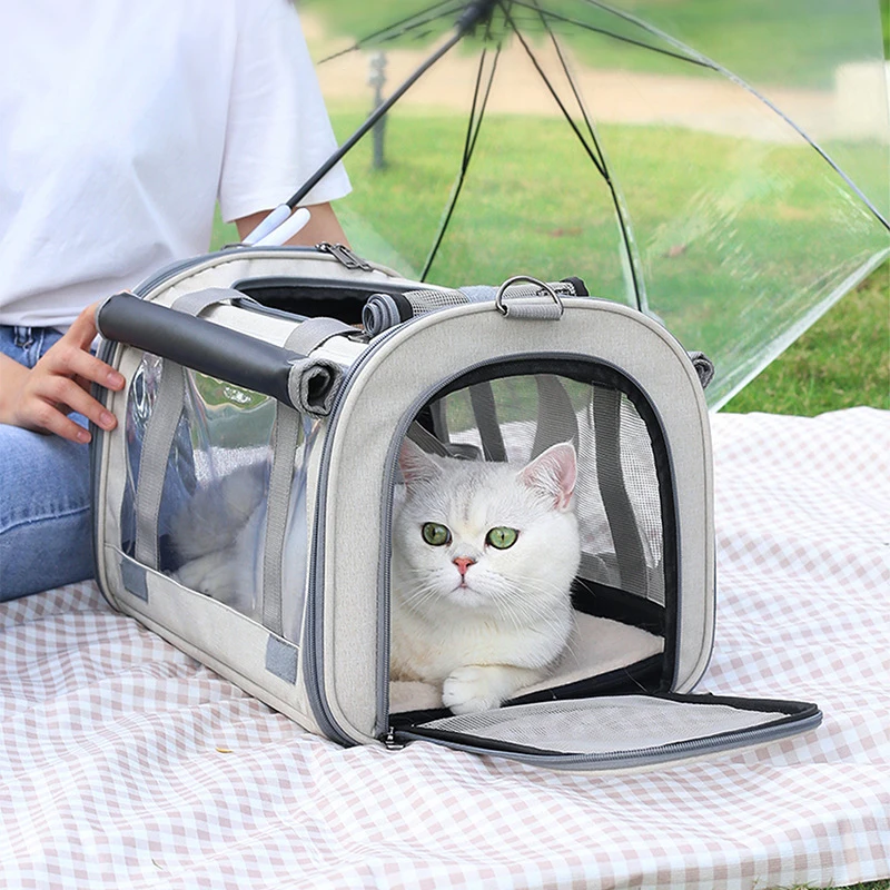 

Travel Pet Shoulder Bag Carriers Airline Approved Small Dog cat Carrier bag Foldable Soft Edge Pet Travel Carrier