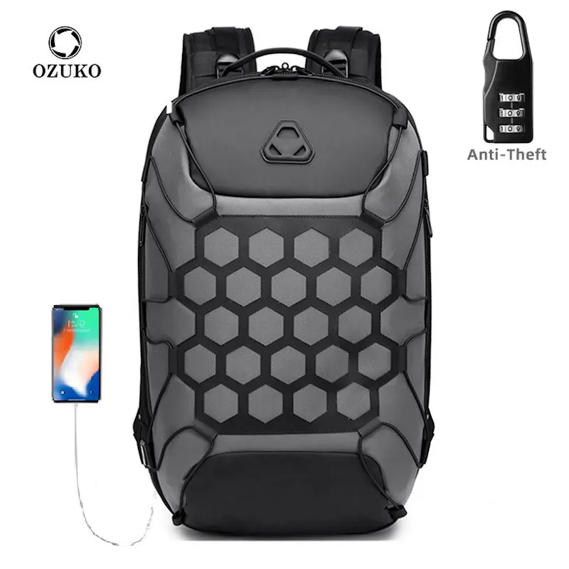 

Ozuko 9348 2023 Custom New Style Computer Backpack Oxford Fabric Commuting Formal Backpack Anti Theft Laptop Backpack For Men