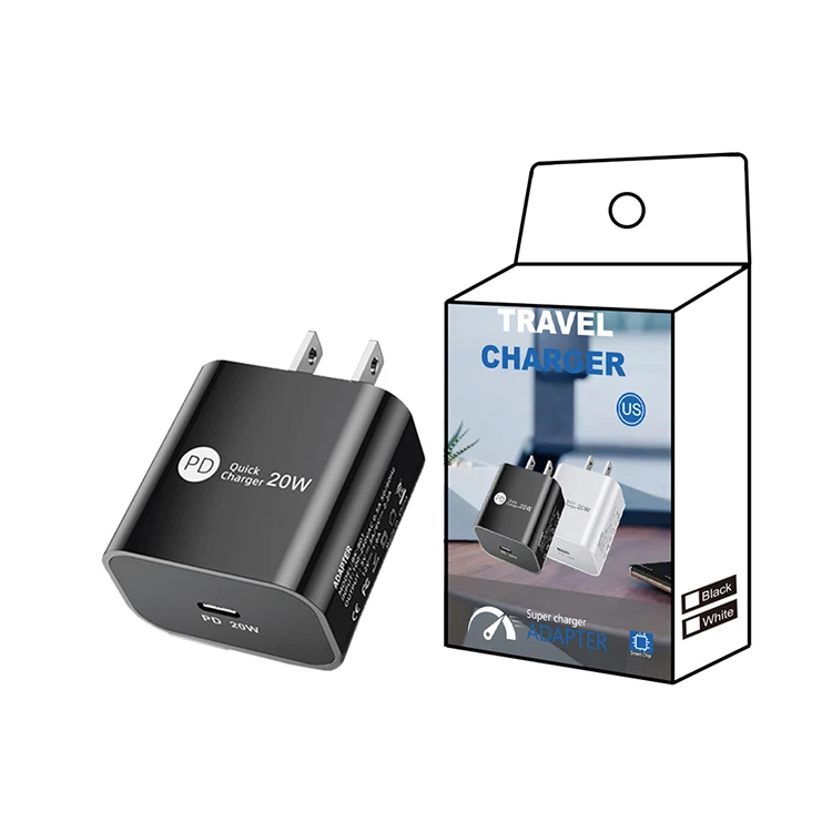 

Popular Products 2020 20W USB C Wall Fast Charger PD Adapter for iPhone 12/11 Pro Max iPad, Black, white