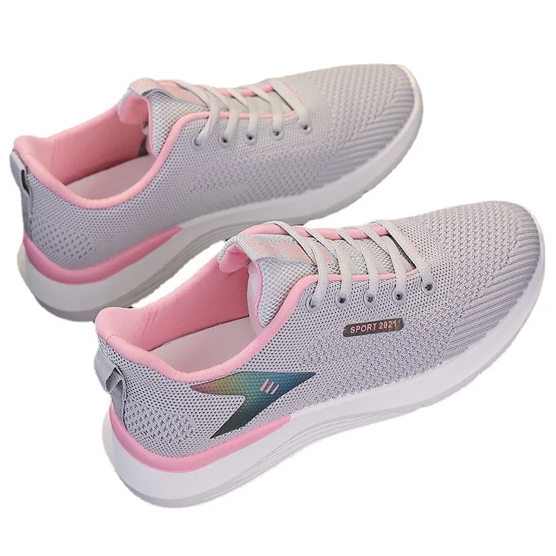 

Women's breathable fabric slip on walking shoes luxury brand shoes, 3 colors