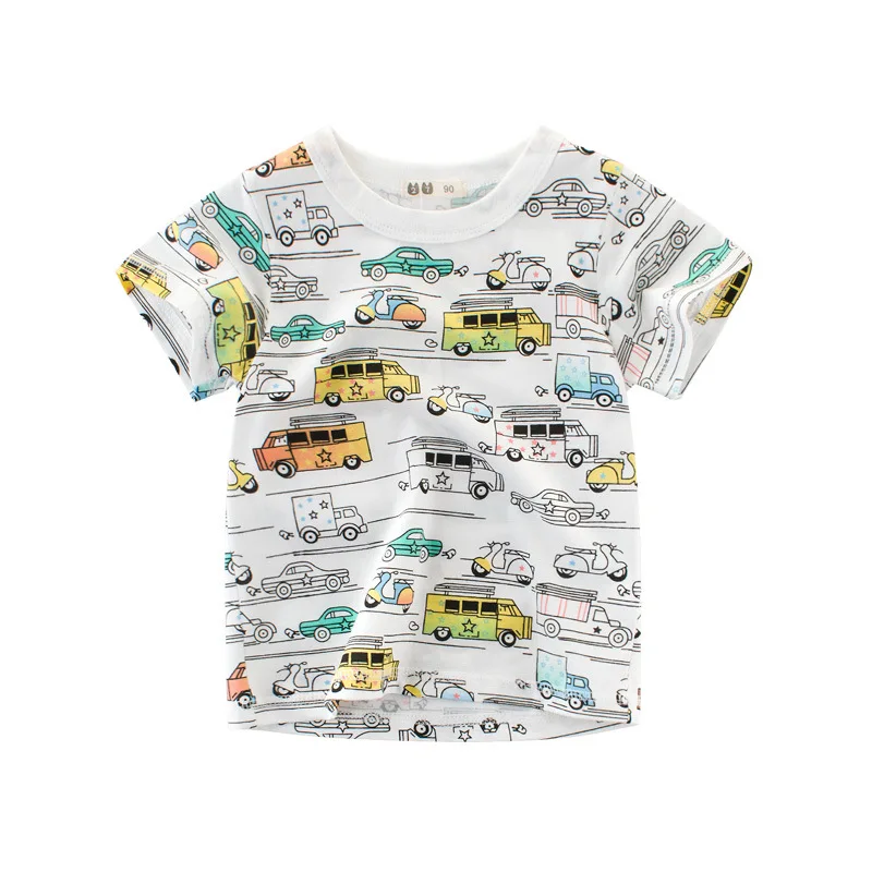 

fashion wholesale kids tshirts all over printing cartoon boy's t-shirts summer
