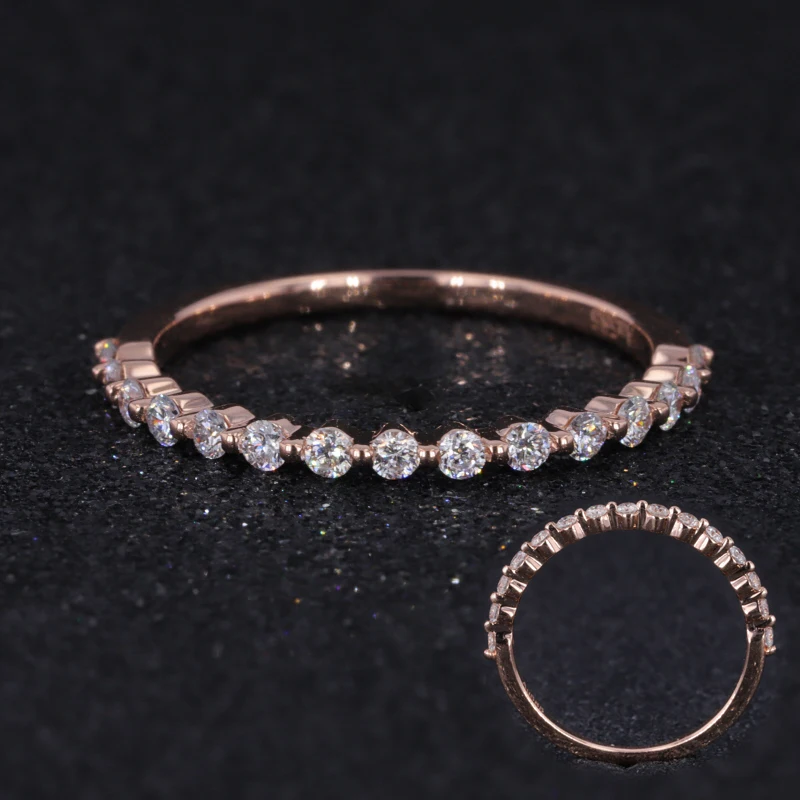 

14k rose gold semi mount ring settings inlay color vs quality 1.6mm loose diamonds wedding band d for wedding party.